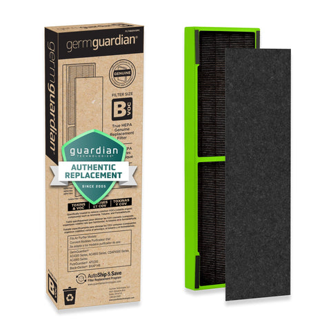 GermGuardian Toxin Clear HEPA filter for AC4825 captures 0.1 micron particles.