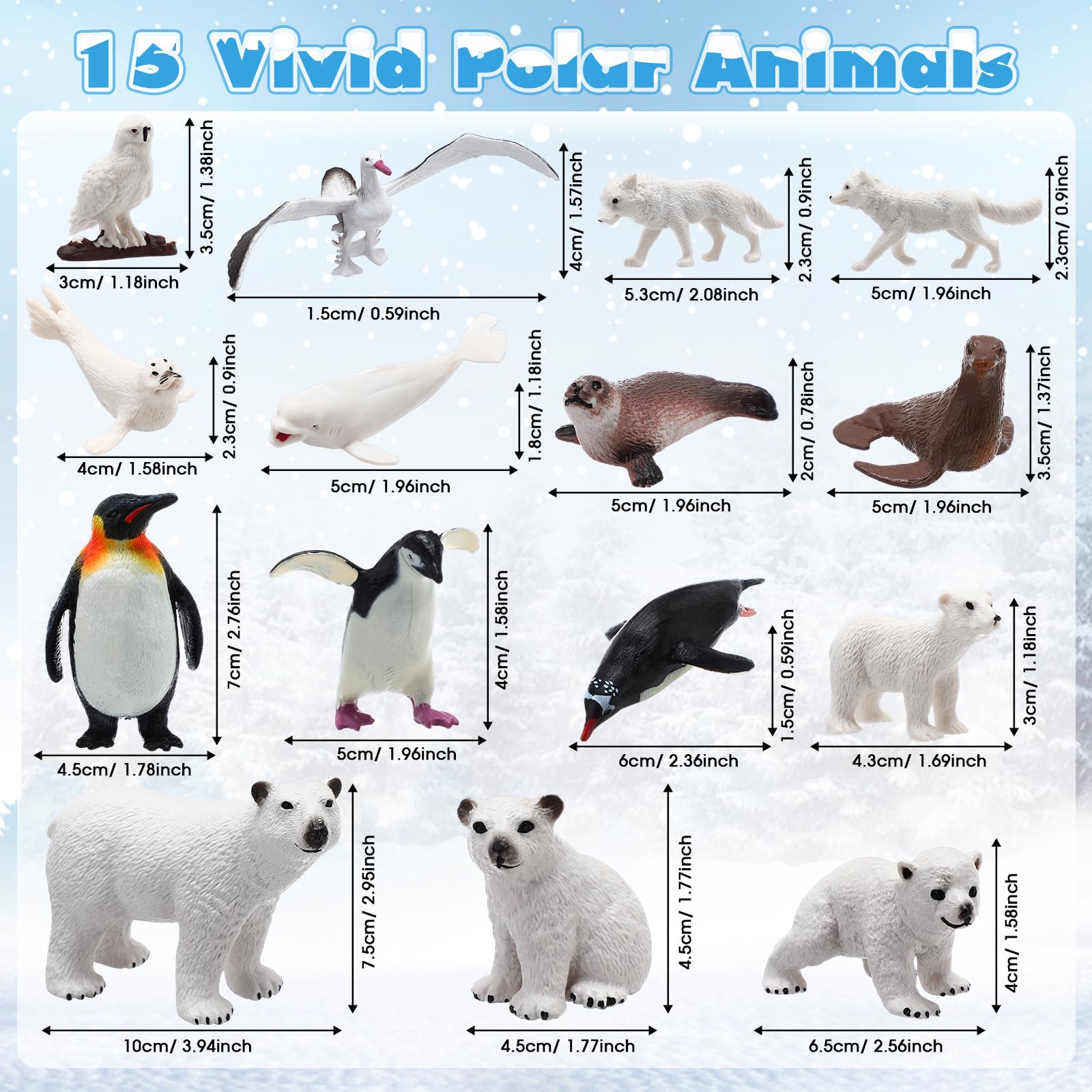Gerrii Arctic penguin figurine enhances immersive winter scenes for classrooms.
