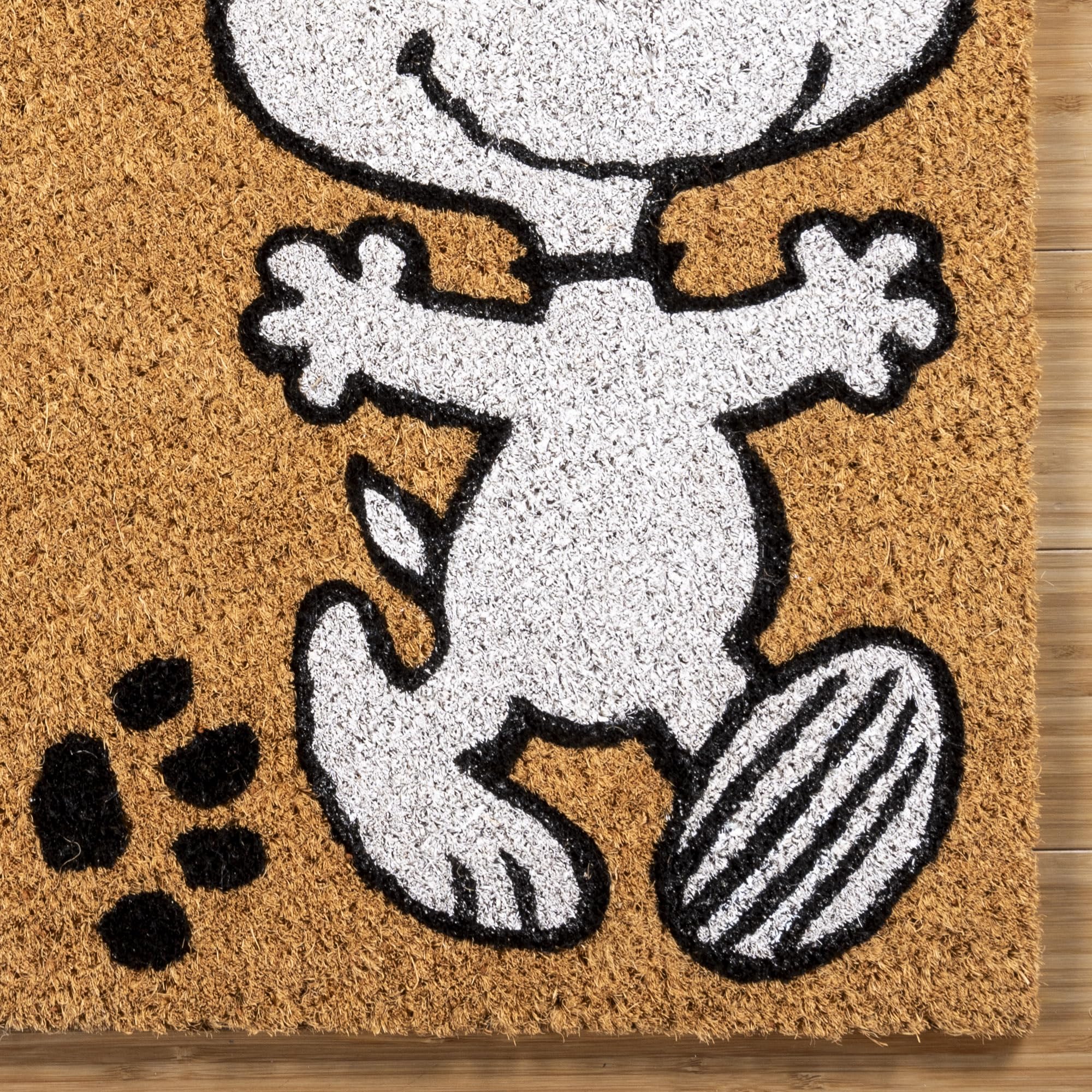 Gertmenian coir mat shows dirt-absorption and natural texture.