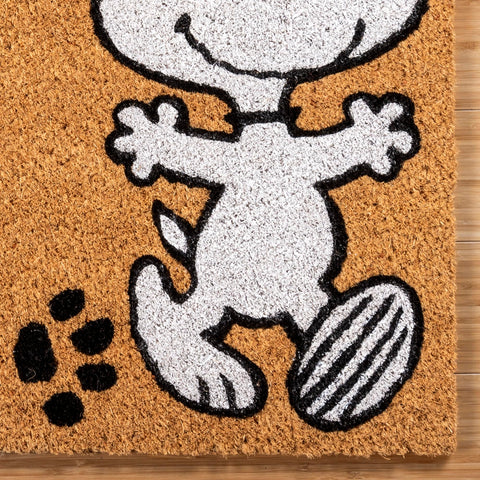 Gertmenian coir mat shows dirt-absorption and natural texture.