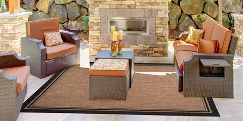 Gertmenian rug in a mudroom setup for everyday use.