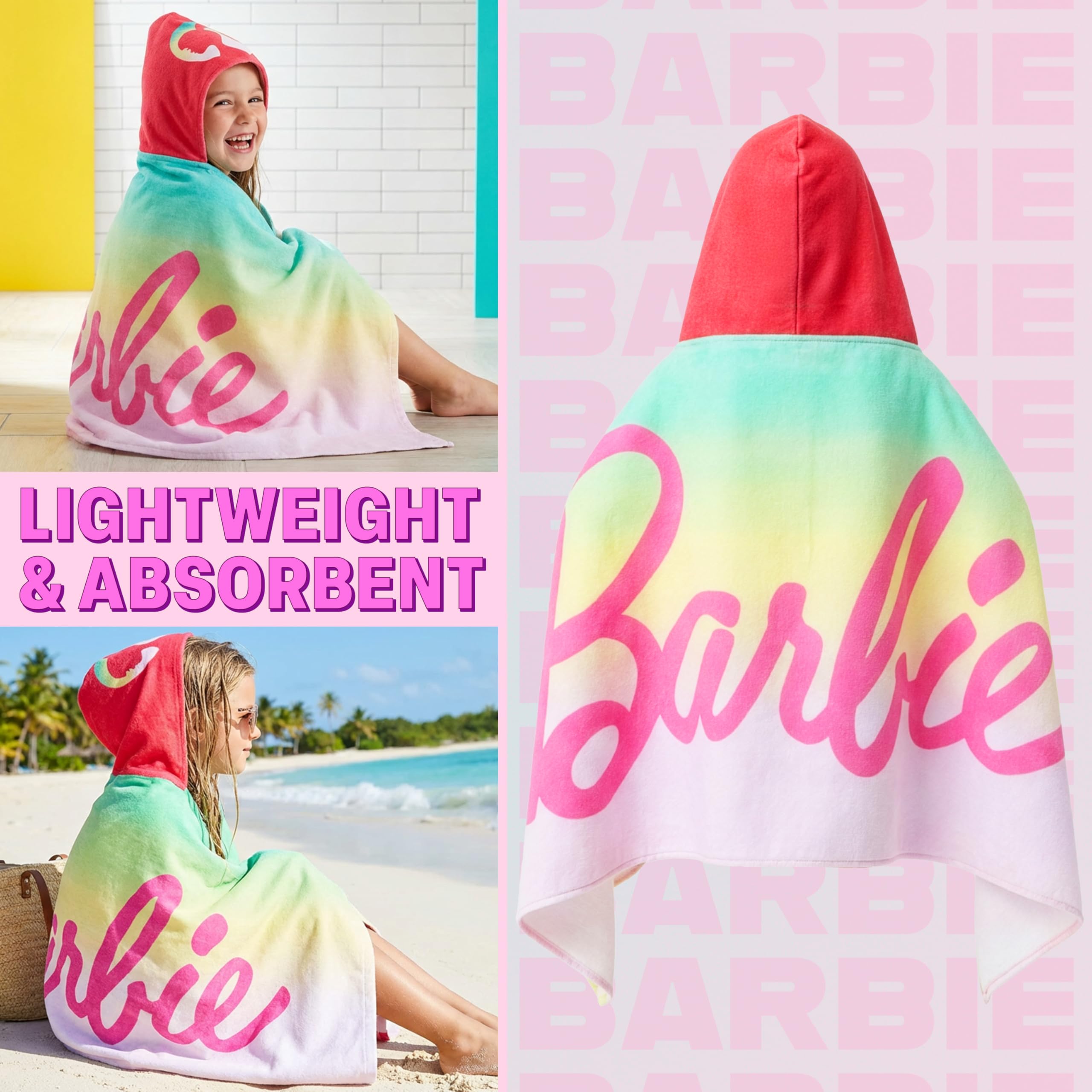Get Trend Barbie soft cotton towel close-up, ultra-absorbent for quick drying