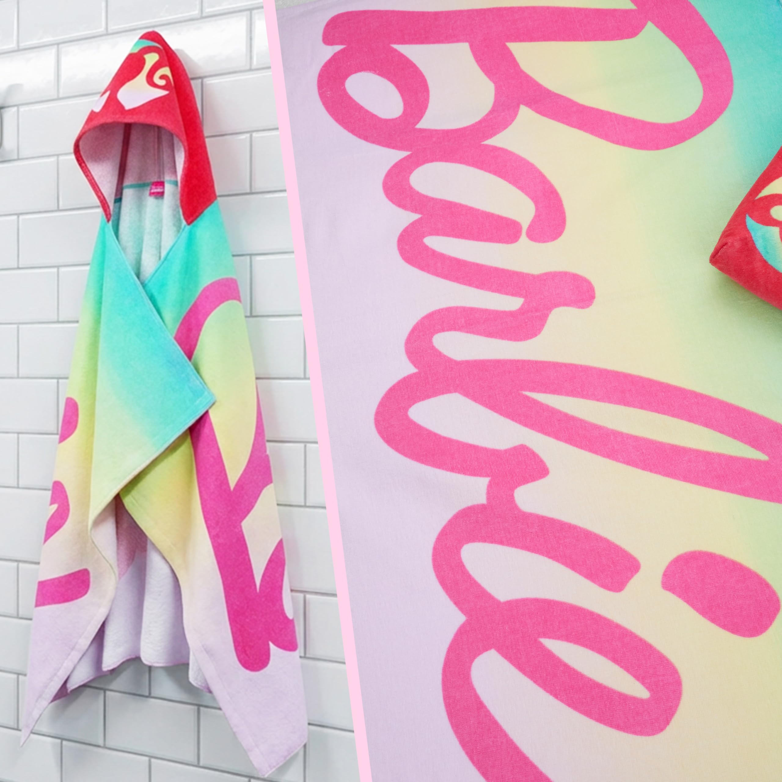 Get Trend Barbie wearable towel poncho, hands-free drying by the pool