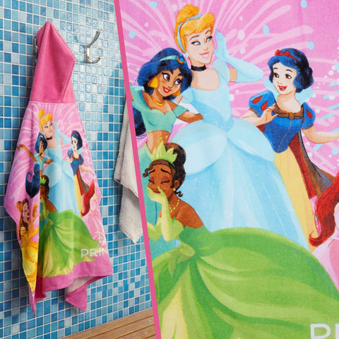 Get Trend Disney Princess hooded towel featuring Rapunzel for easy pull-on drying