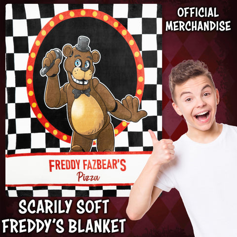 Get Trend FNAF blanket draped on bed brings warm comfort.