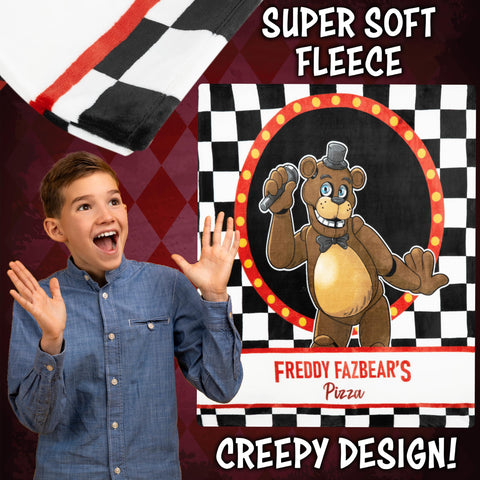 Get Trend FNAF blanket folded edges for easy travel warmth.