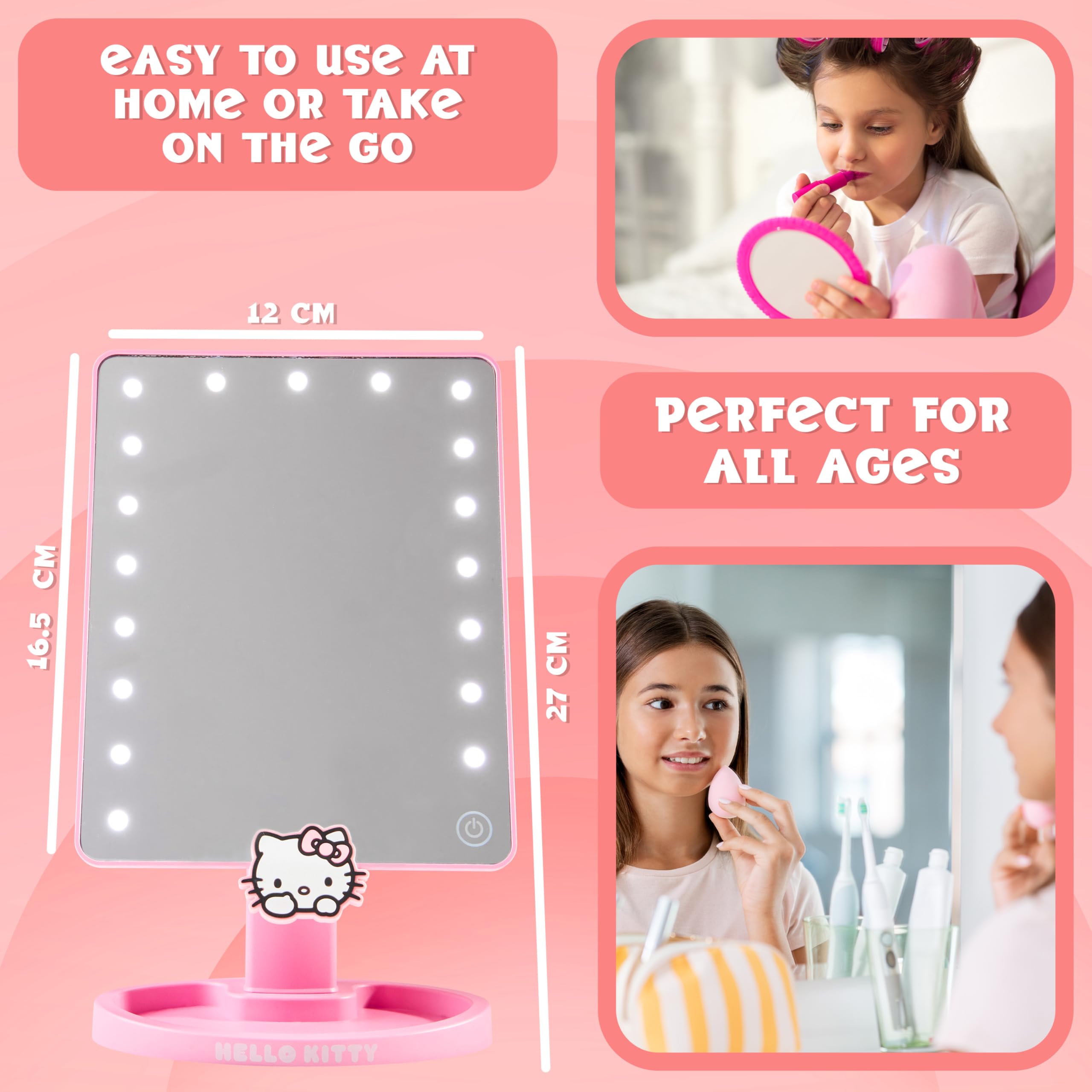 Get Trend Hello Kitty travel makeup mirror for on-the-go touchups