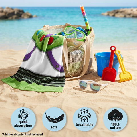 Soft cotton kids towel offers absorbent comfort for travel and baths