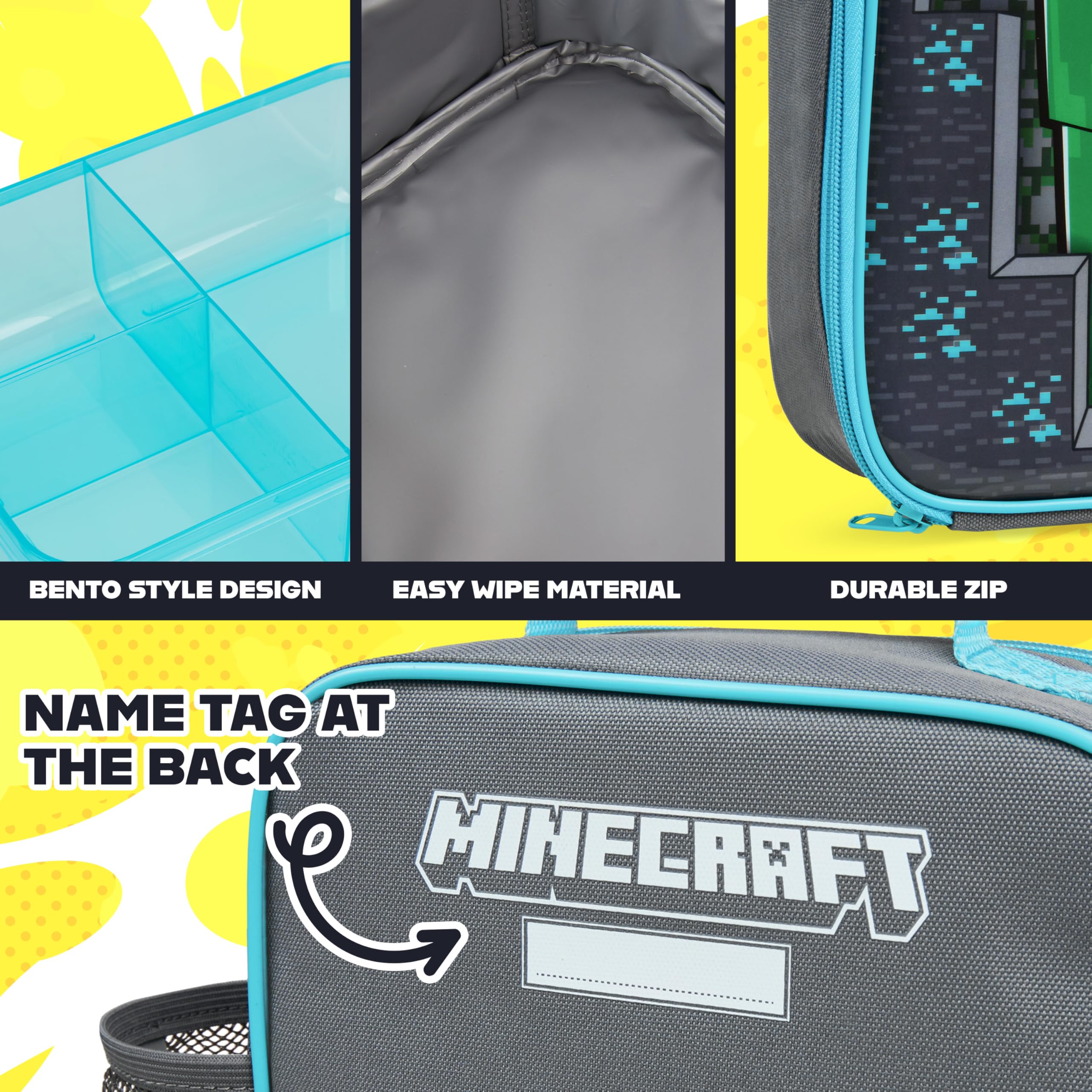 Get Trend Minecraft snack bag with insulation to keep snacks fresh