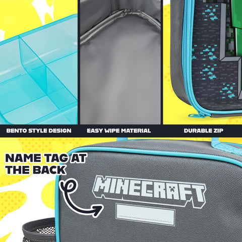 Get Trend Minecraft snack bag with insulation to keep snacks fresh