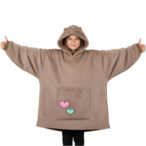 Get Trend Pusheen wearable blanket hoodie on teen, ideal for cozy movie nights.