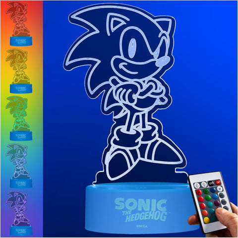 Get Trend Sonic The Hedgehog night light base with matte finish adds subtle glow to desks.