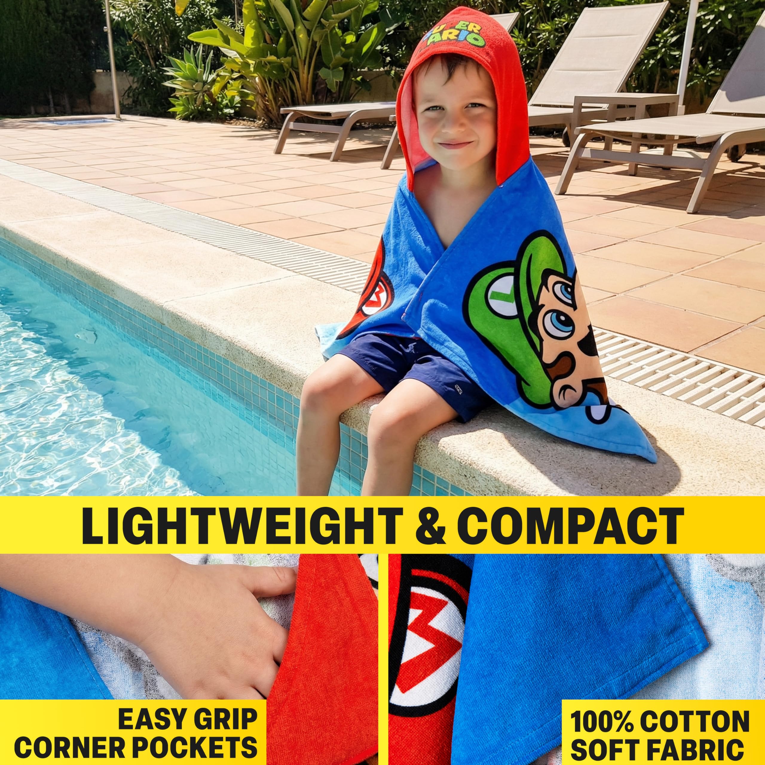 Get Trend Super Mario characters towel design sparks fun bath time play for boys