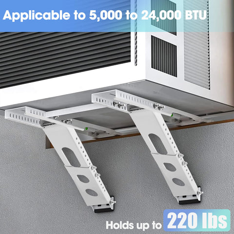 Getlstub air conditioner bracket with adjustable legs, enabling a versatile fit for various window sills.