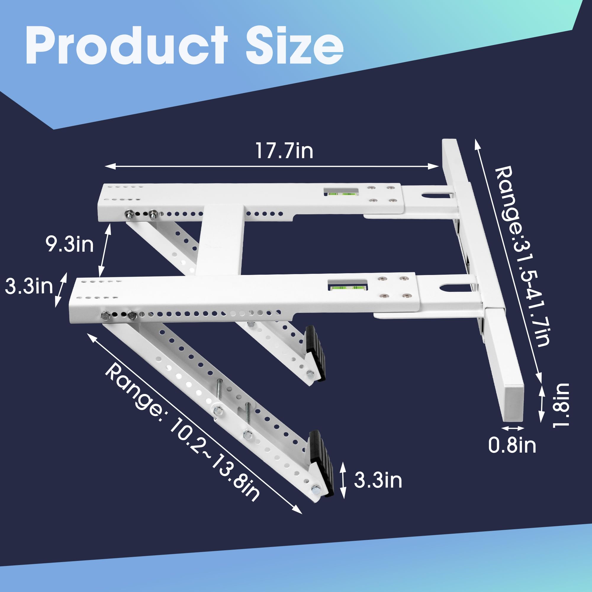 Getlstub bubble level included for precise, level installation.