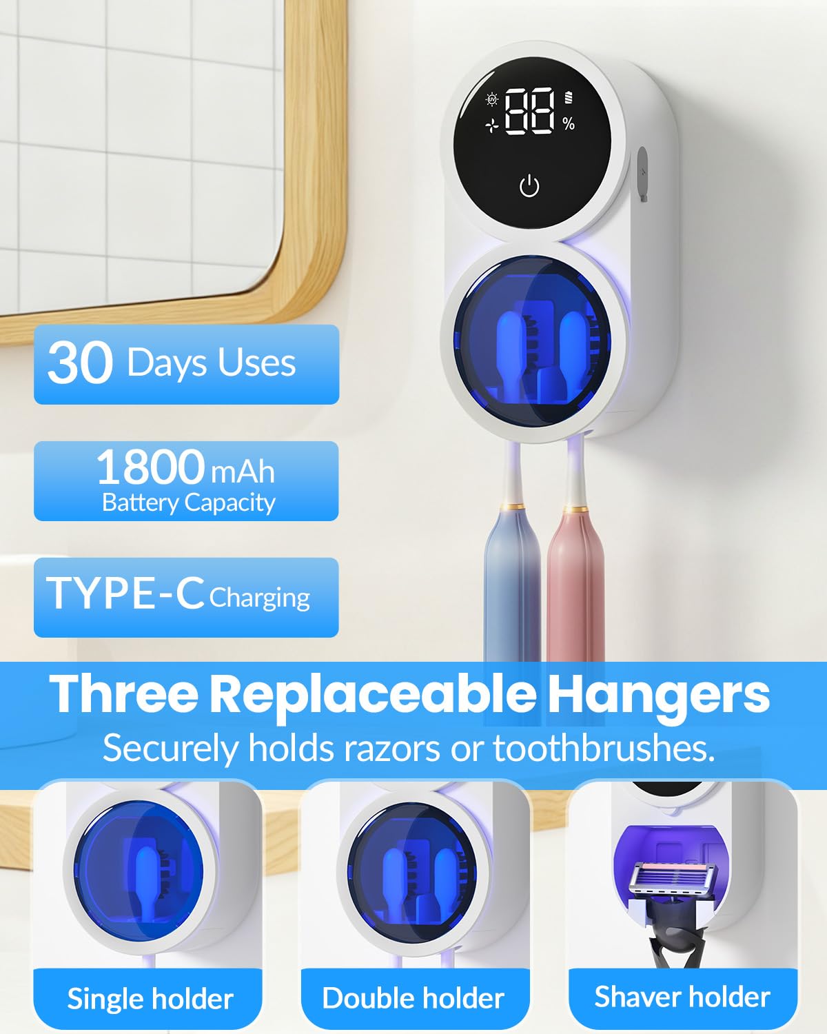 GEVOODIX compact bathroom holder fits small spaces without clutter.