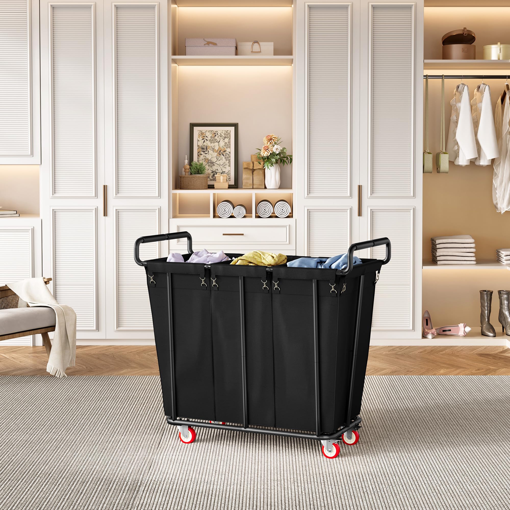 Gewudraw bottom bars prevent bag sagging when loading clothes