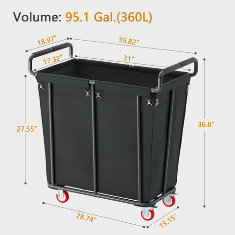 Gewudraw braked wheels let you lock the cart securely.