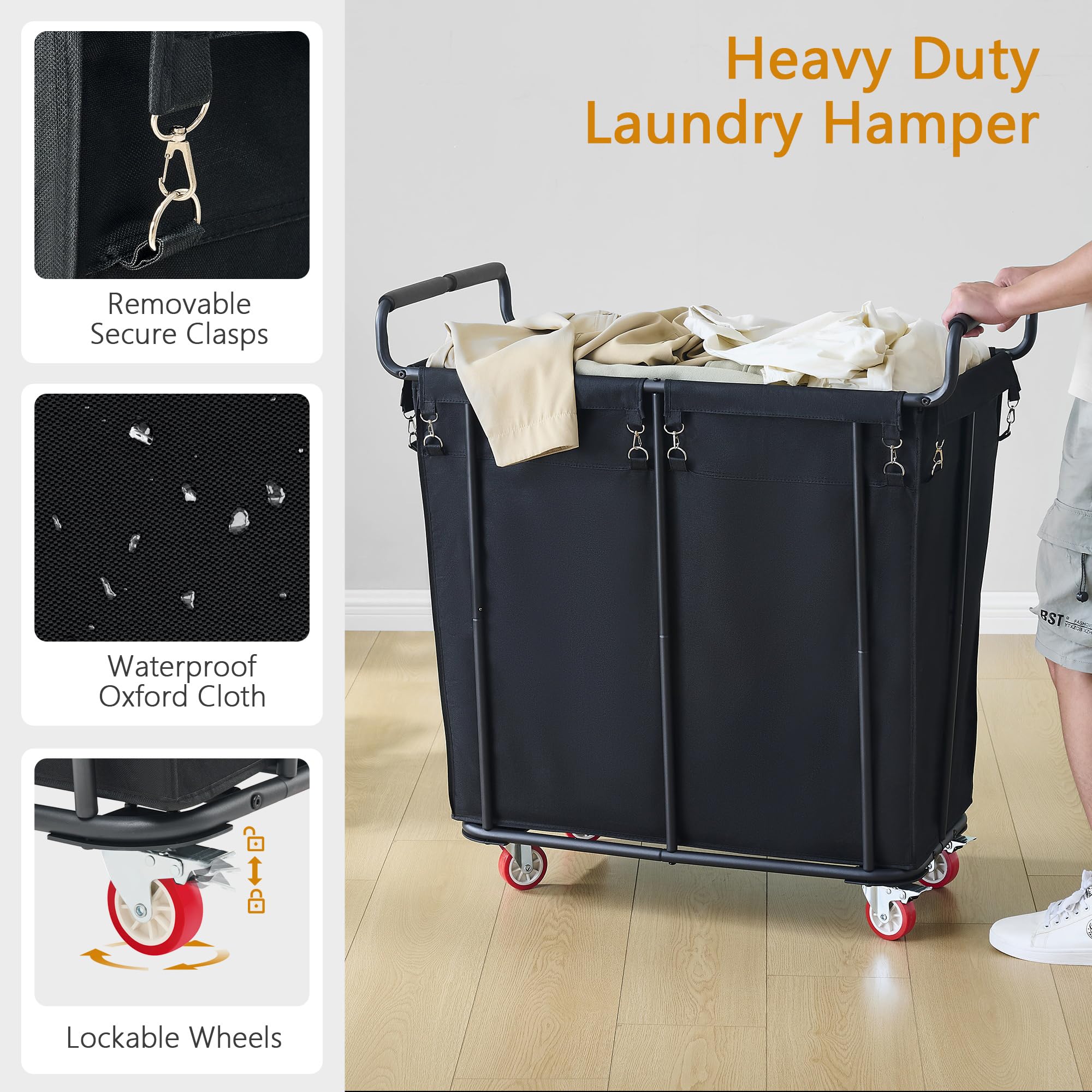 Gewudraw four-wheel design enables smooth movement around the home.