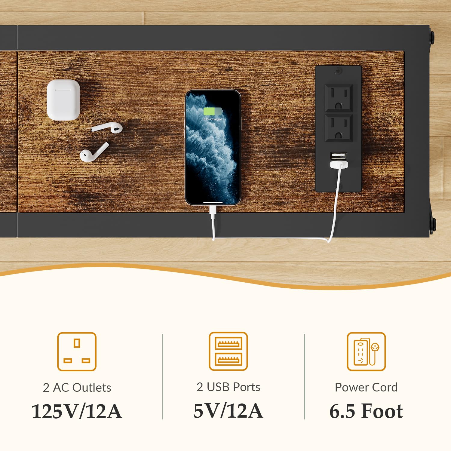 Gewudraw FSC-certified wood top adds eco-friendly durability
