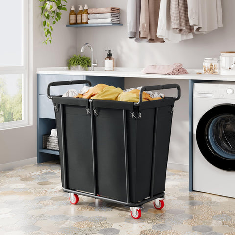 Gewudraw heavy-duty laundry cart frame provides durable support for large loads.