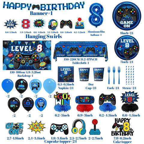 Gexlaju gamer party centerpieces provide bright focal accents at tables