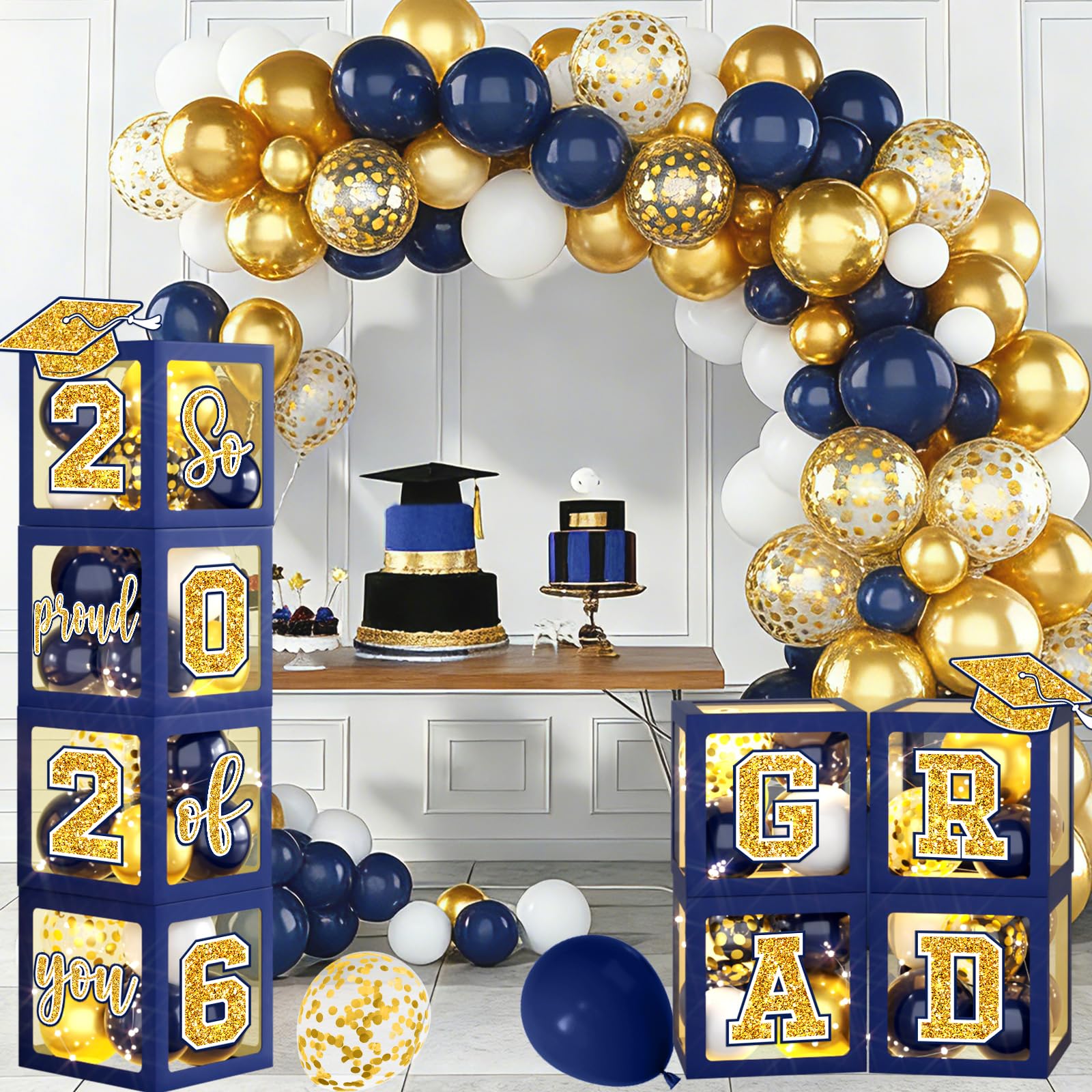 Gexlaju graduation hats add a fun touch to photo booths and dessert tables.