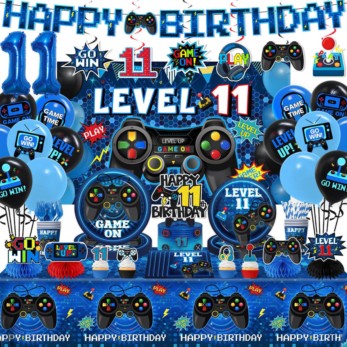 Gexlaju level 11 banner for a bold gamer birthday vibe