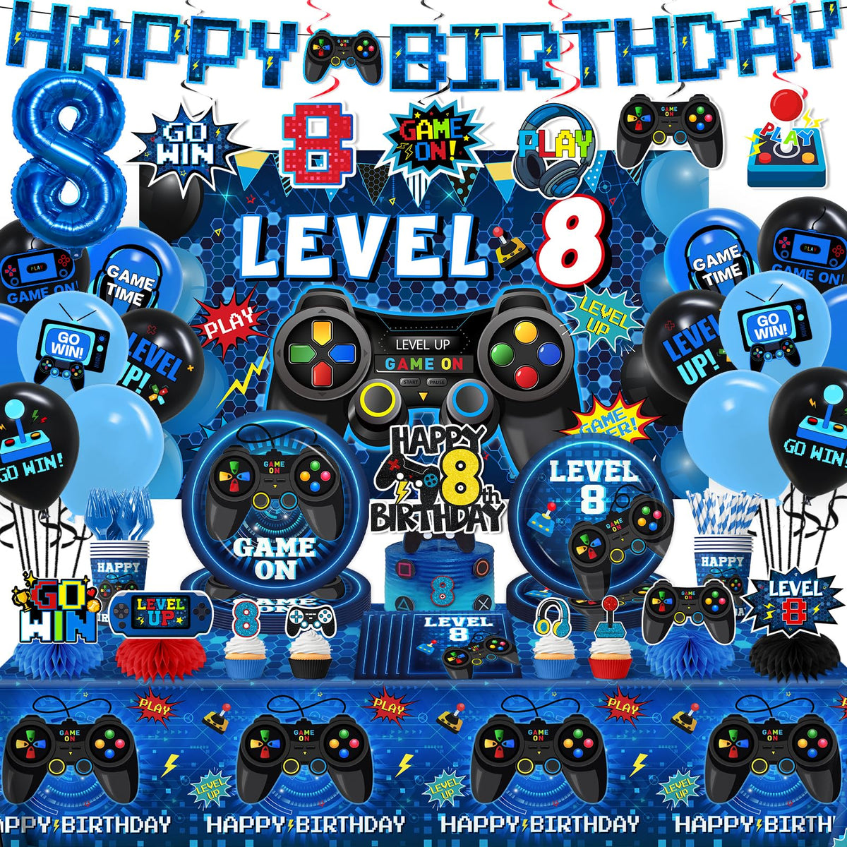 Gexlaju level 8 banner adds eye-catching gaming vibe to the party