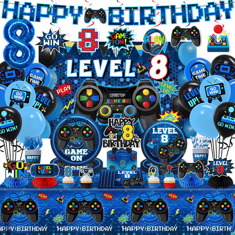 Gexlaju level 8 banner adds eye-catching gaming vibe to the party