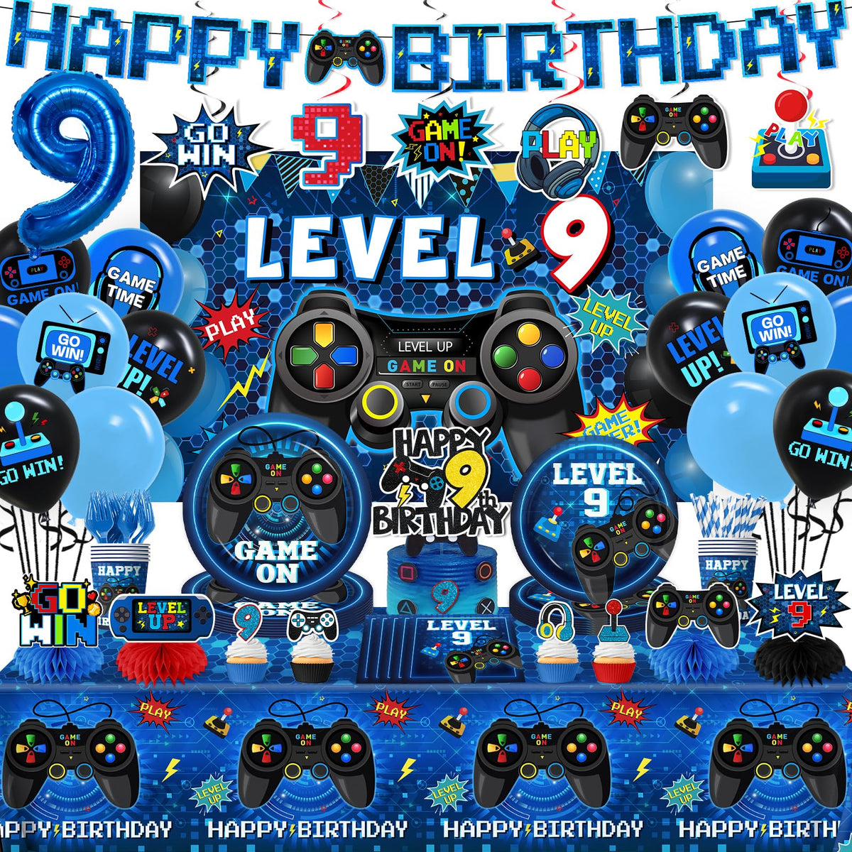 Gexlaju Level 9 banner elevates party ambiance and gamer vibe