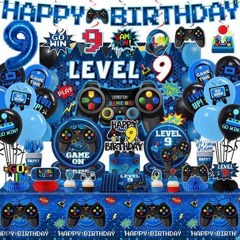 Gexlaju Level 9 banner elevates party ambiance and gamer vibe