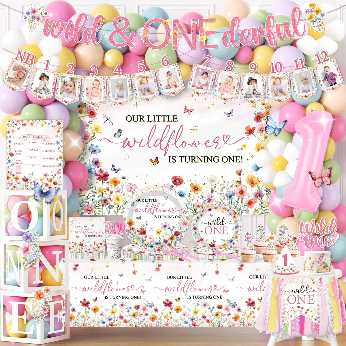 Gexlaju Wildflower banner—festive focal point for photos and decor.