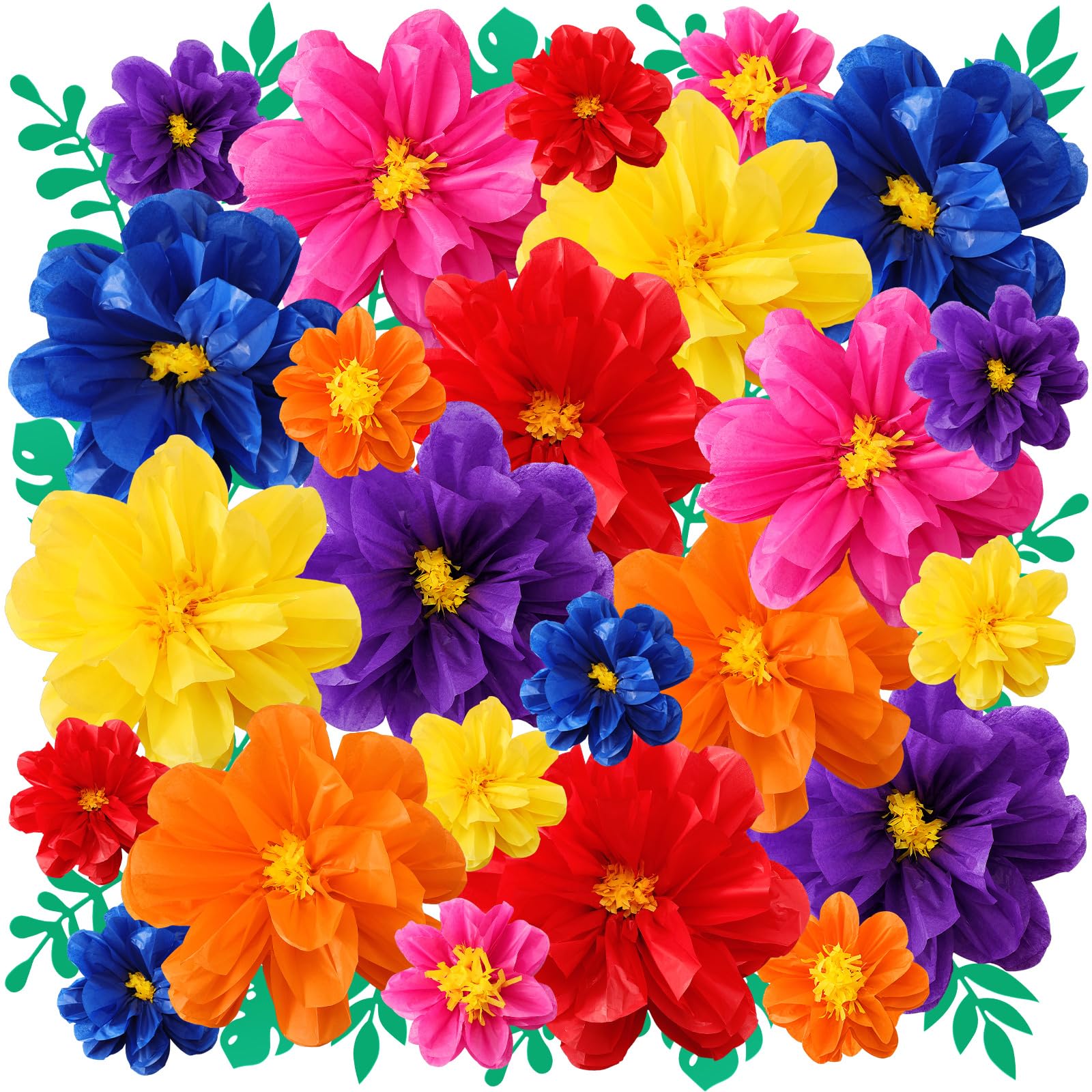 Geyee Mexican giant paper flowers 20-inch centerpiece for festive decor.