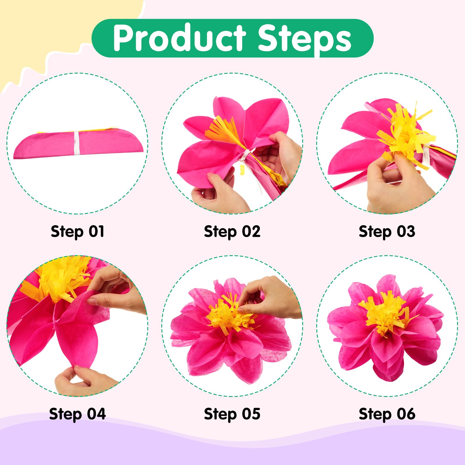 Geyee yellow giant paper flower for bright fiesta decor.