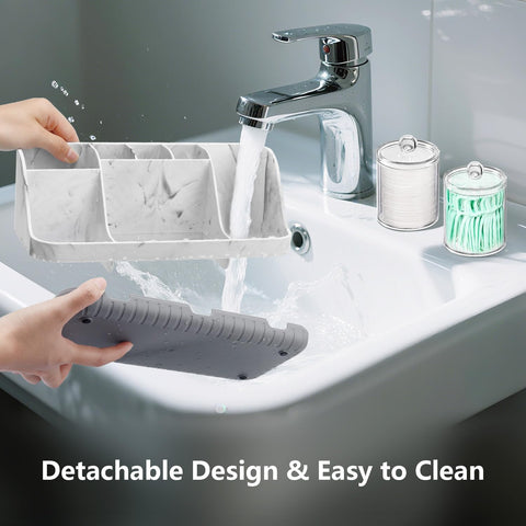 GFWARE anti-slip base with drainage keeps the countertop dry.