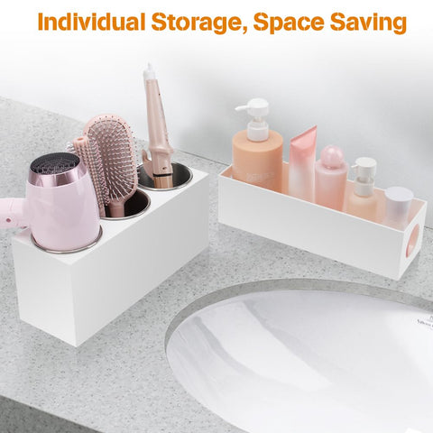 GFWARE hair tool organizer features easy-clean slide-out design for quick washing.