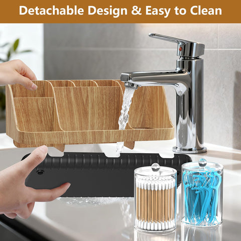 GFWARE tiered bathroom organizer with seven slots for separate storage.