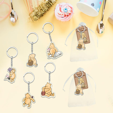 Ggjgrpx Winnie double-sided print keychains – whimsical Winnie design on both sides