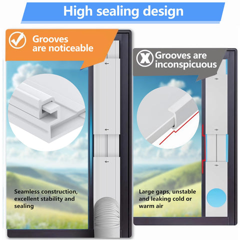 Four sealing plates for tight air sealing and efficient cooling.