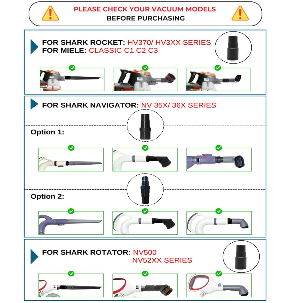 GHAMADE 35mm vacuum attachments for versatile cleaning reach