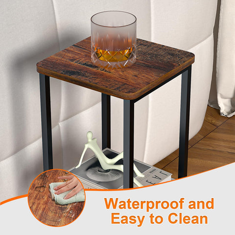 Ghimign plant-stand and side-table versatility for living rooms.