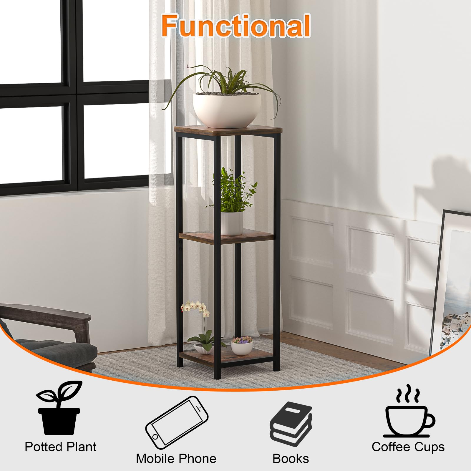 Ghimign rounded-corner edges minimize injuries around kids and pets.