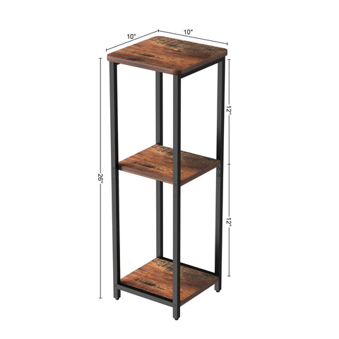 Ghimign three-tier shelf design holds plants, books, or drinks.