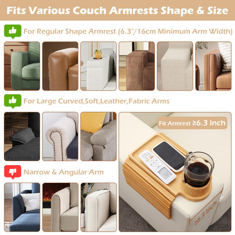 GHKINMAL 3-in-1 arm tray with phone notch keeps devices within reach.