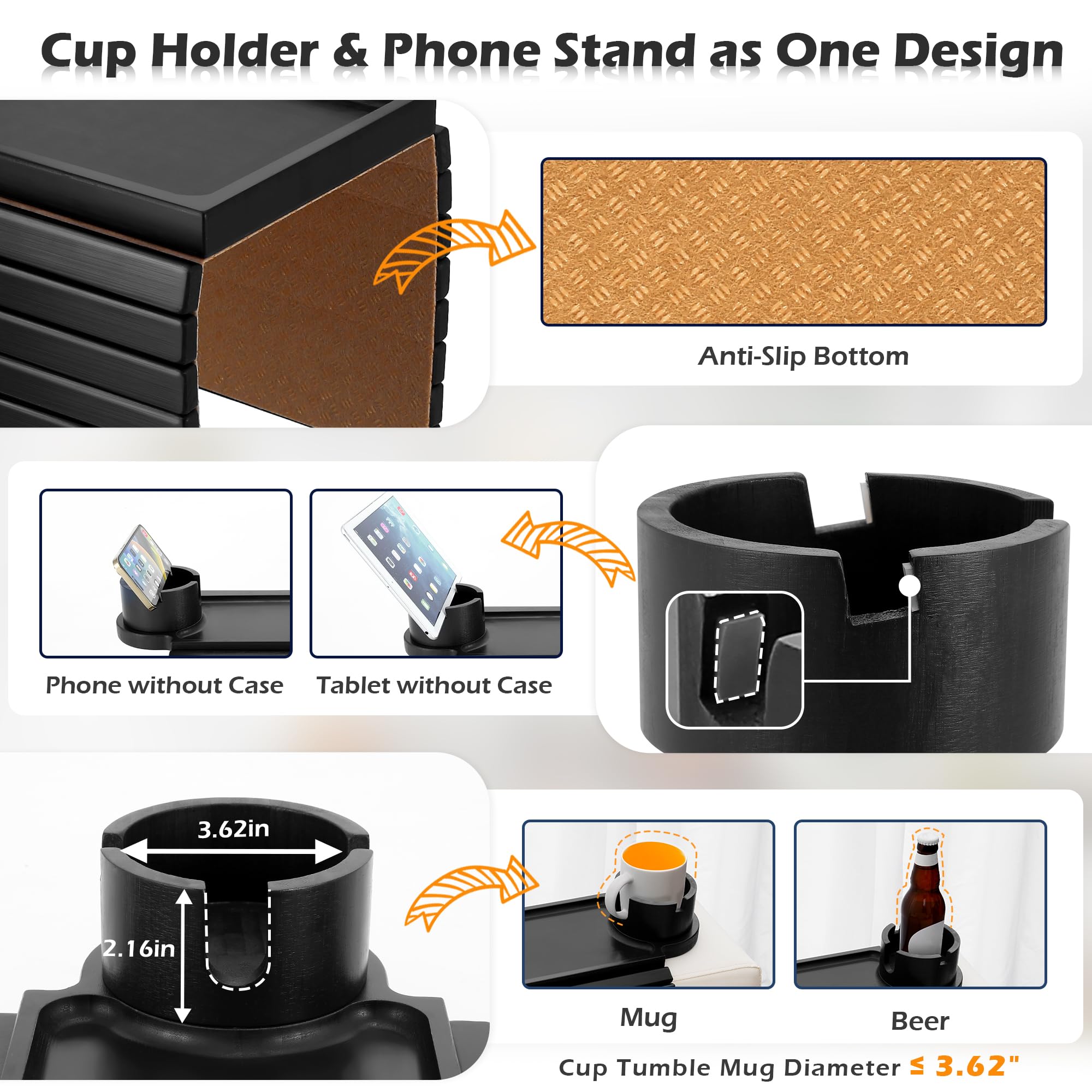GHKINMAL 360° rotated phone holder demonstrates versatile viewing angle.