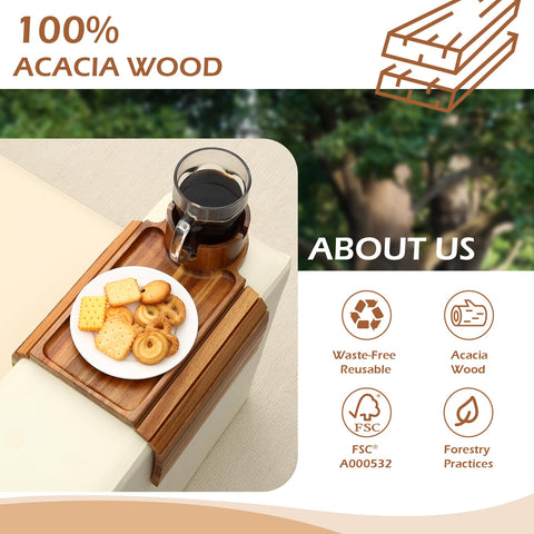 GHKINMAL acacia wood grain finish highlighting natural warmth and grain.