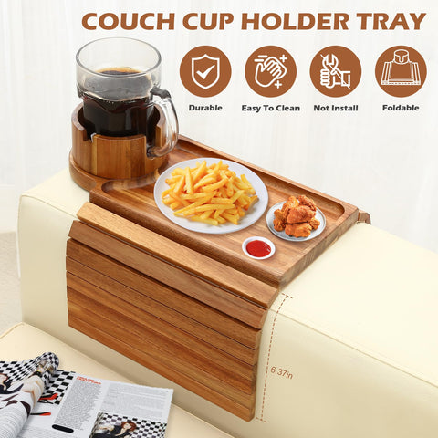 GHKINMAL cup holder rotates 360° for left or right-handed use.