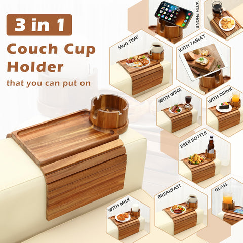 GHKINMAL storage pocket for remotes and phones integrated into tray.