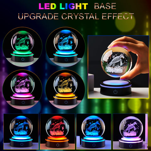 Ghtixsu LED base illuminates the crystal for a gentle night light.